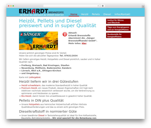 WordPress theme Aria - heizenergie-vertrieb.de
