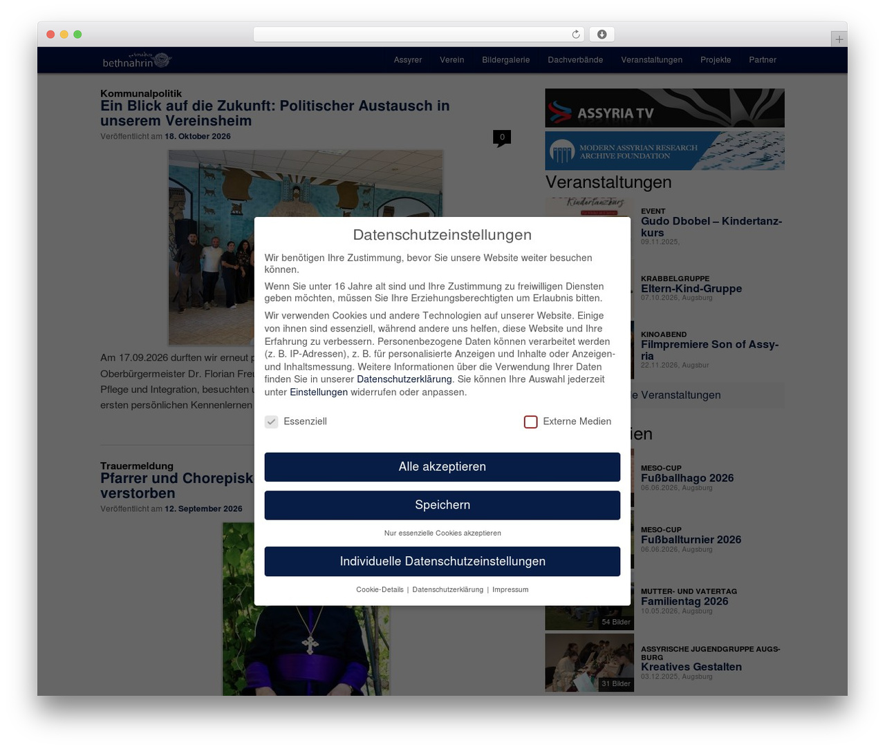 WordPress theme Bethnahrin - bethnahrin.de