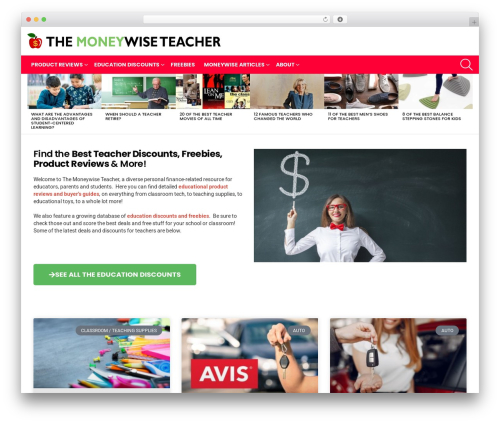 WordPress theme Bimber - moneywiseteacher.com