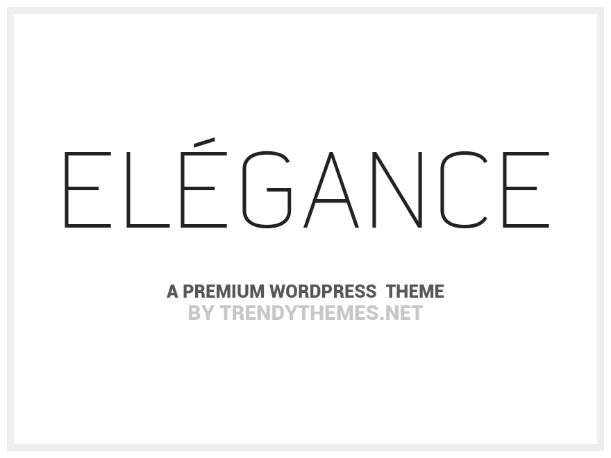 WordPress website theme Elegance by Trendy Themes