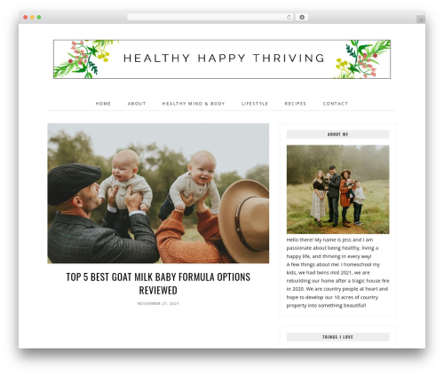 WordPress website theme Elegance - healthyhappythriving.com
