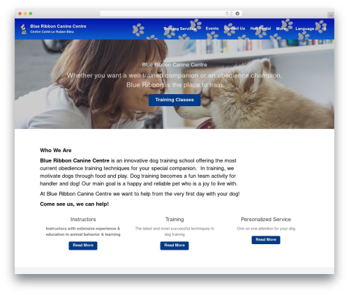 Layers WordPress theme design - blueribboncanine.com