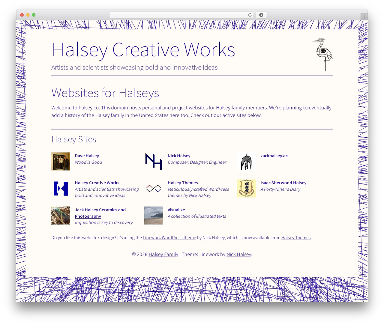 Linework WP theme - halsey.co