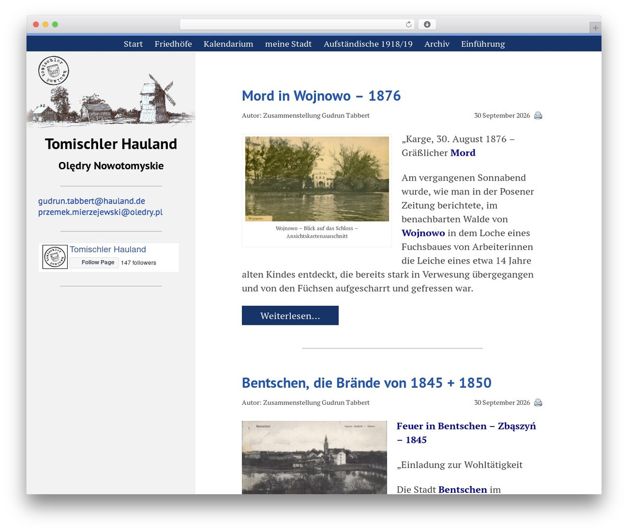Olędry WordPress theme - hauland.de