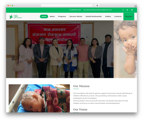 WordPress theme Excel Theme - wishnepalfoundation.com