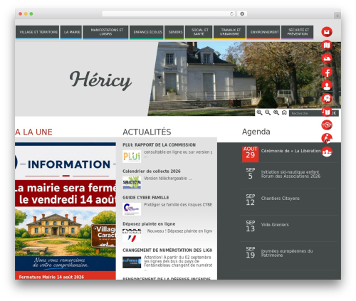 A3web tableau responsive WordPress plugin - hericy.fr