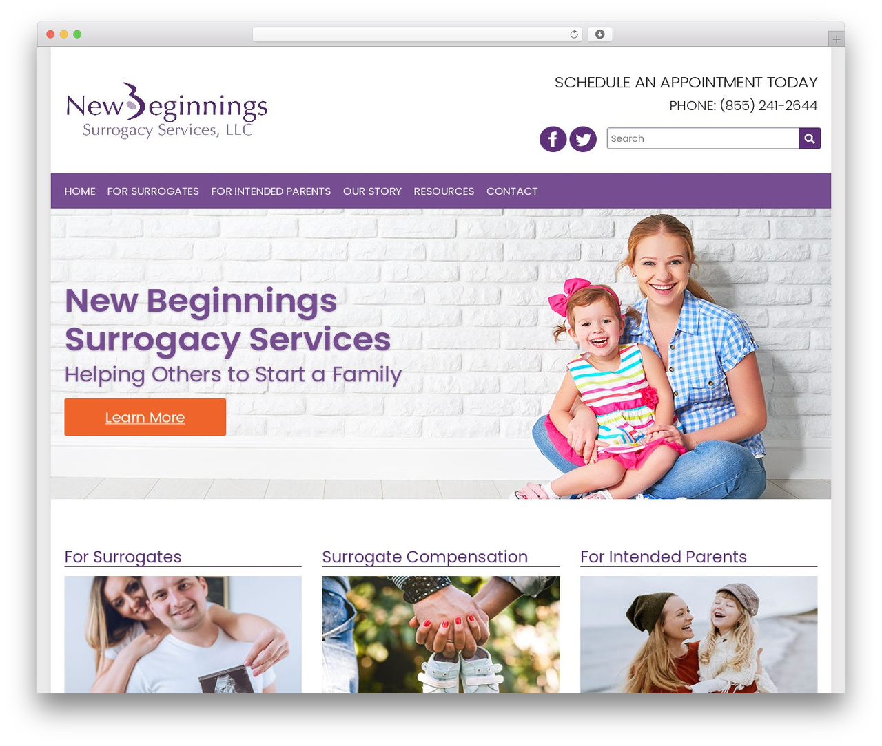 Best WordPress theme 7Clone Theme - nbsurrogacy.com