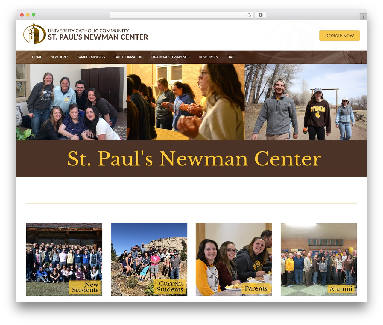 Bootstrap Basic WordPress theme - newmancenter.org