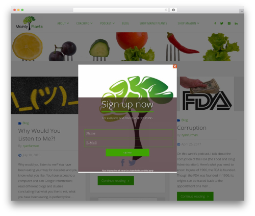 Popup by Supsystic (popup-by-supsystic) free WordPress plugin - mainlyplants.com