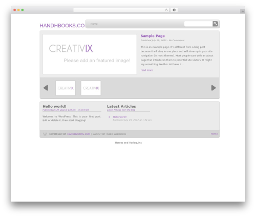 Theme WordPress WP-Creativix - handhbooks.com Theme WordPress WP-Creativix - handhbooks.com