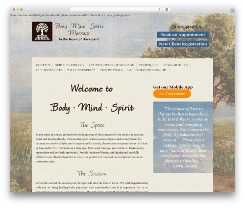 Theme WordPress BMS - hockessinmassage.com
