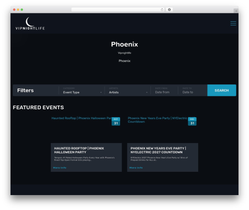 WordPress theme AM2 Theme - phoenixnightlife.com