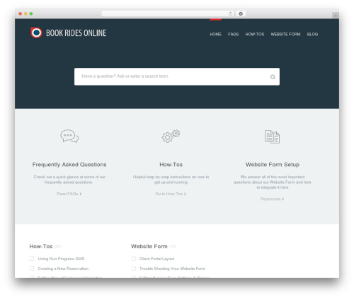 WordPress theme Flatbase - help.bookridesonline.com