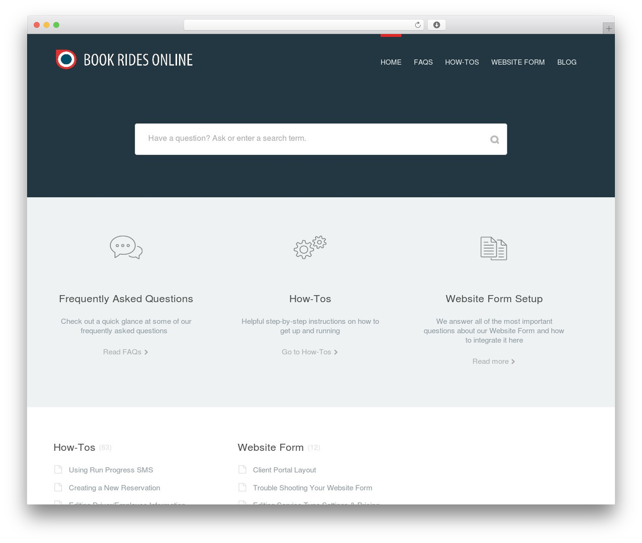 WordPress theme Flatbase - help.bookridesonline.com