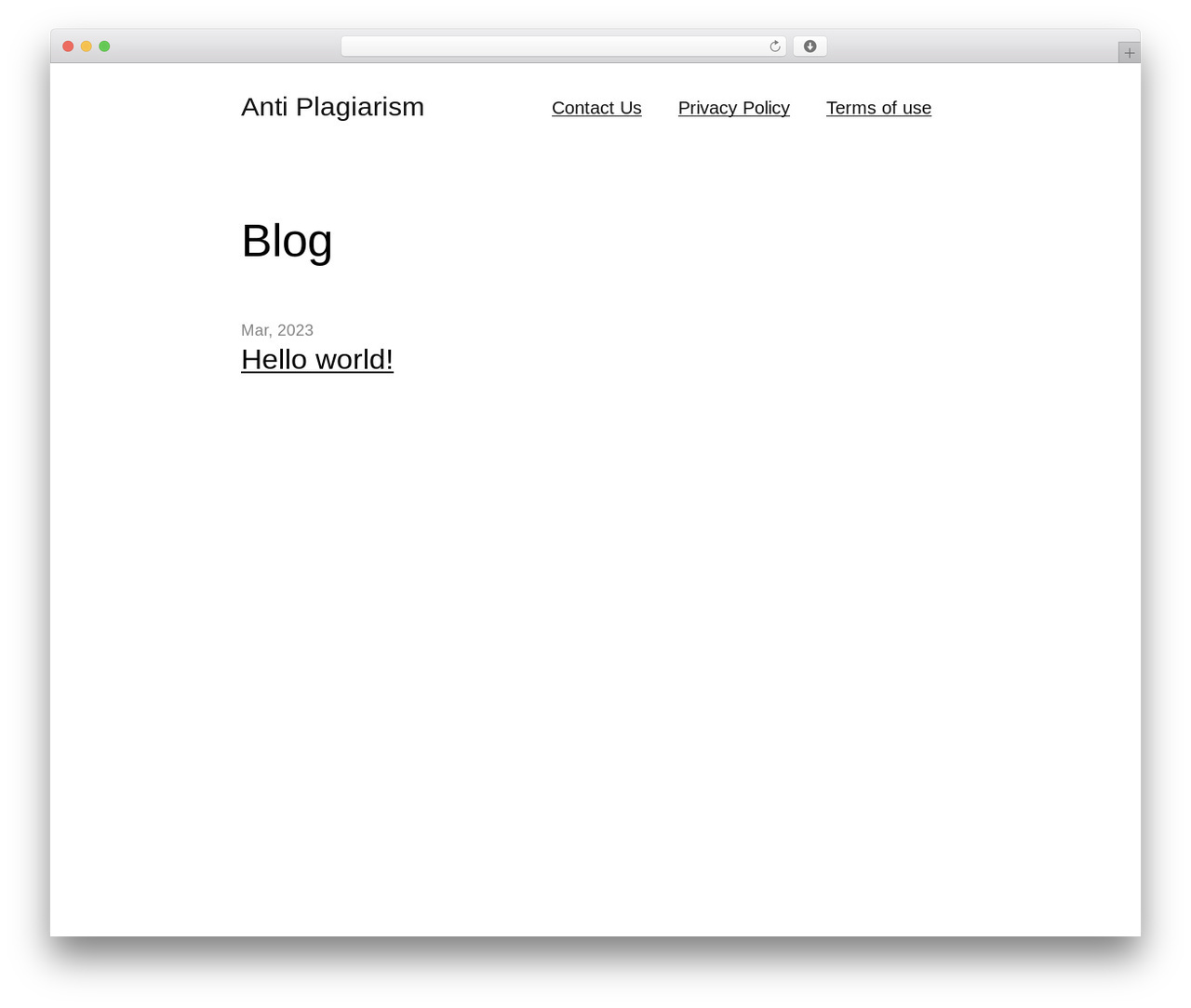 WordPress theme PlainText - antiplagiarism.top