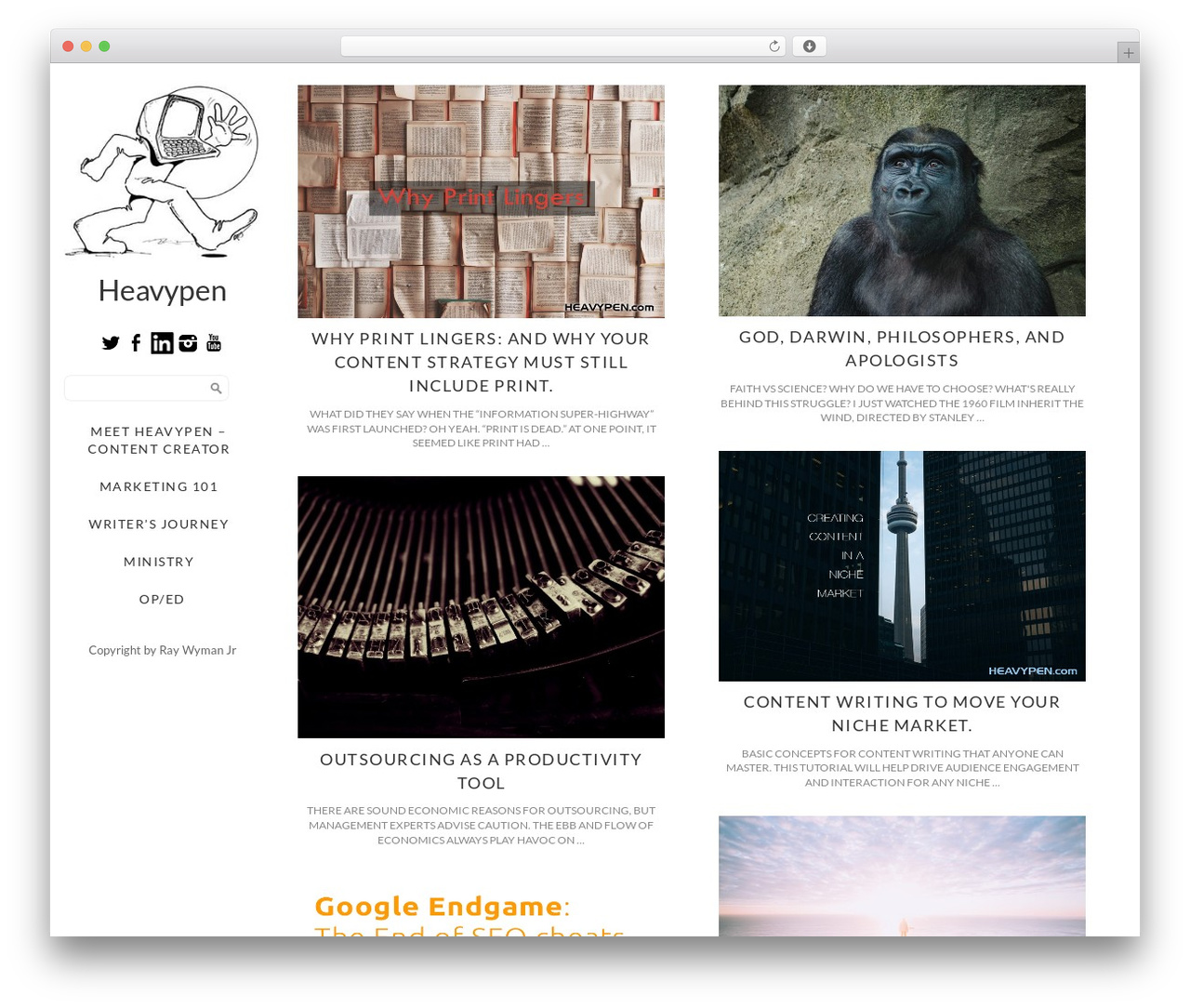 WordPress theme Side Grid Responsive WordPress Theme - heavypen.com