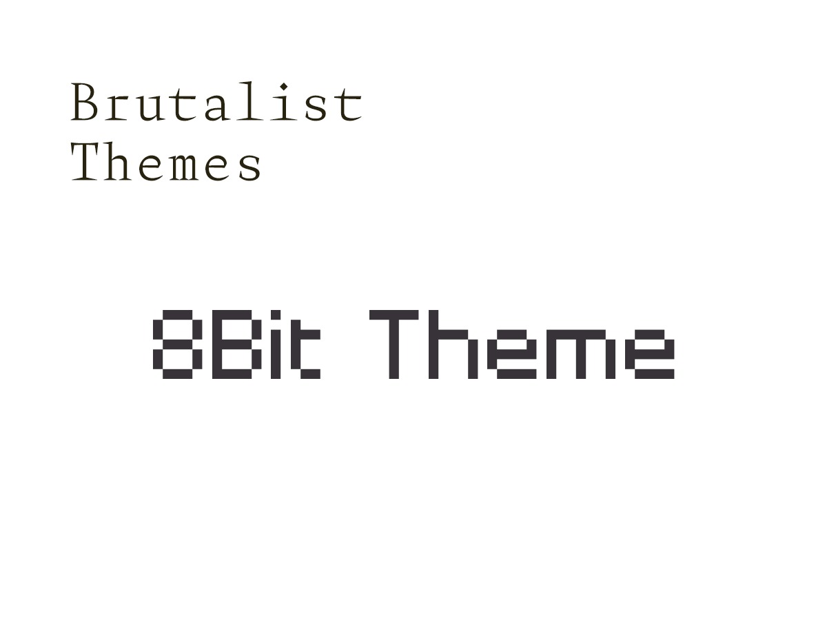 8Bit WordPress theme by Brutalist Themes