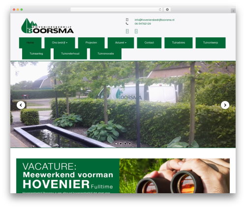 Hoveniernederland WordPress plugin - hoveniersbedrijfboorsma.nl