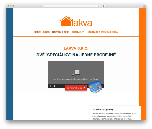 Divi WordPress theme design - lakva.cz