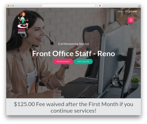 Flat Bootstrap theme WordPress - frontofficestaffreno.com