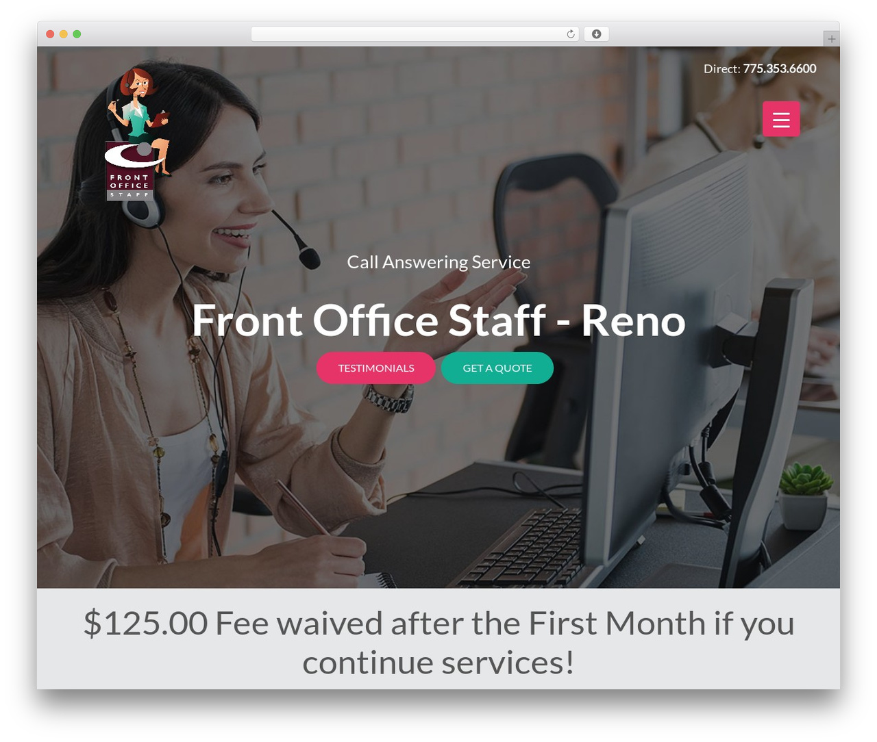 Flat Bootstrap theme WordPress - frontofficestaffreno.com