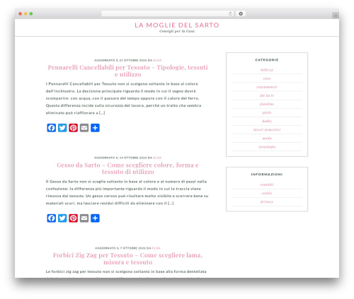 Pretty Chic WordPress theme - lamogliedelsarto.com