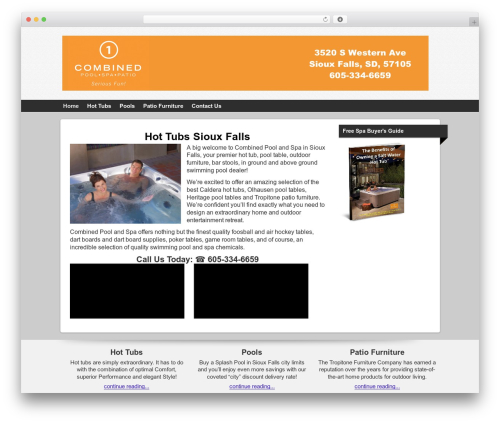 SmallBiz Dynamic WordPress theme - hottubsiouxfalls.com
