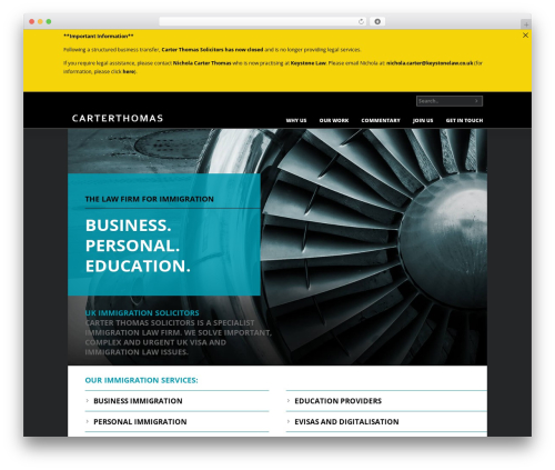 Striking MultiFlex & Ecommerce Responsive WordPress Theme premium WordPress theme - carterthomas.co.uk