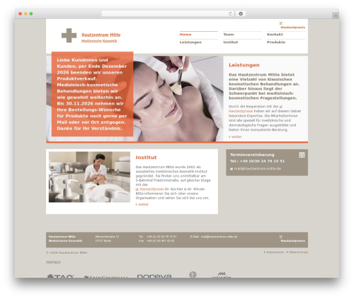 Bones WordPress theme design - hautzentrum-mitte.de Bones WordPress theme design - hautzentrum-mitte.de
