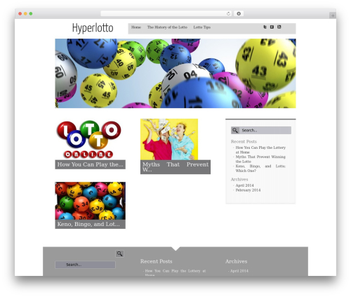 Hephaestus WordPress theme - hyperlotto.com