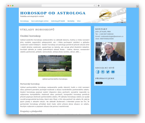NEBlue theme WordPress - horoskopodastrologa.cz