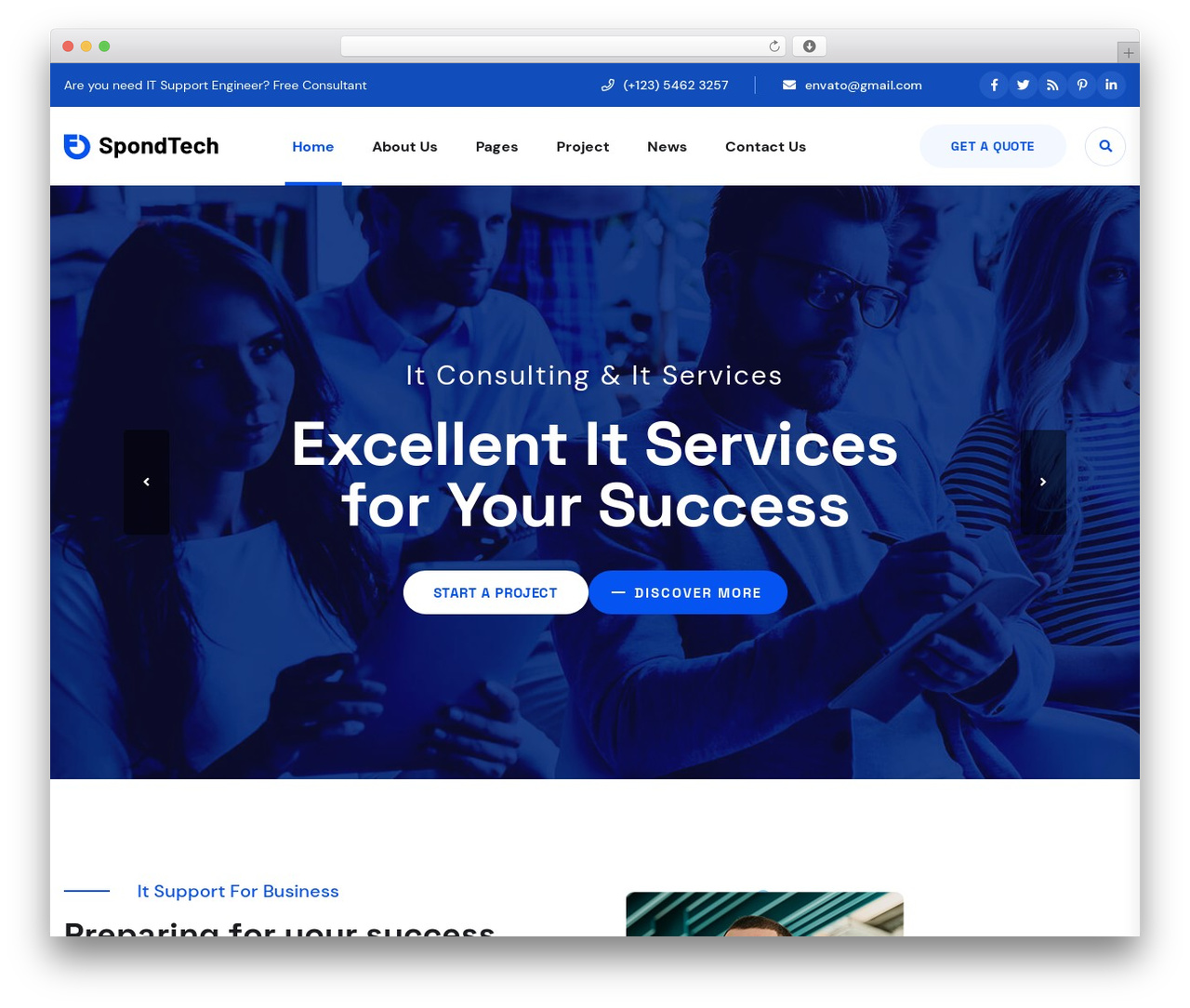 Spondtech WordPress website theme - systemsmit.com