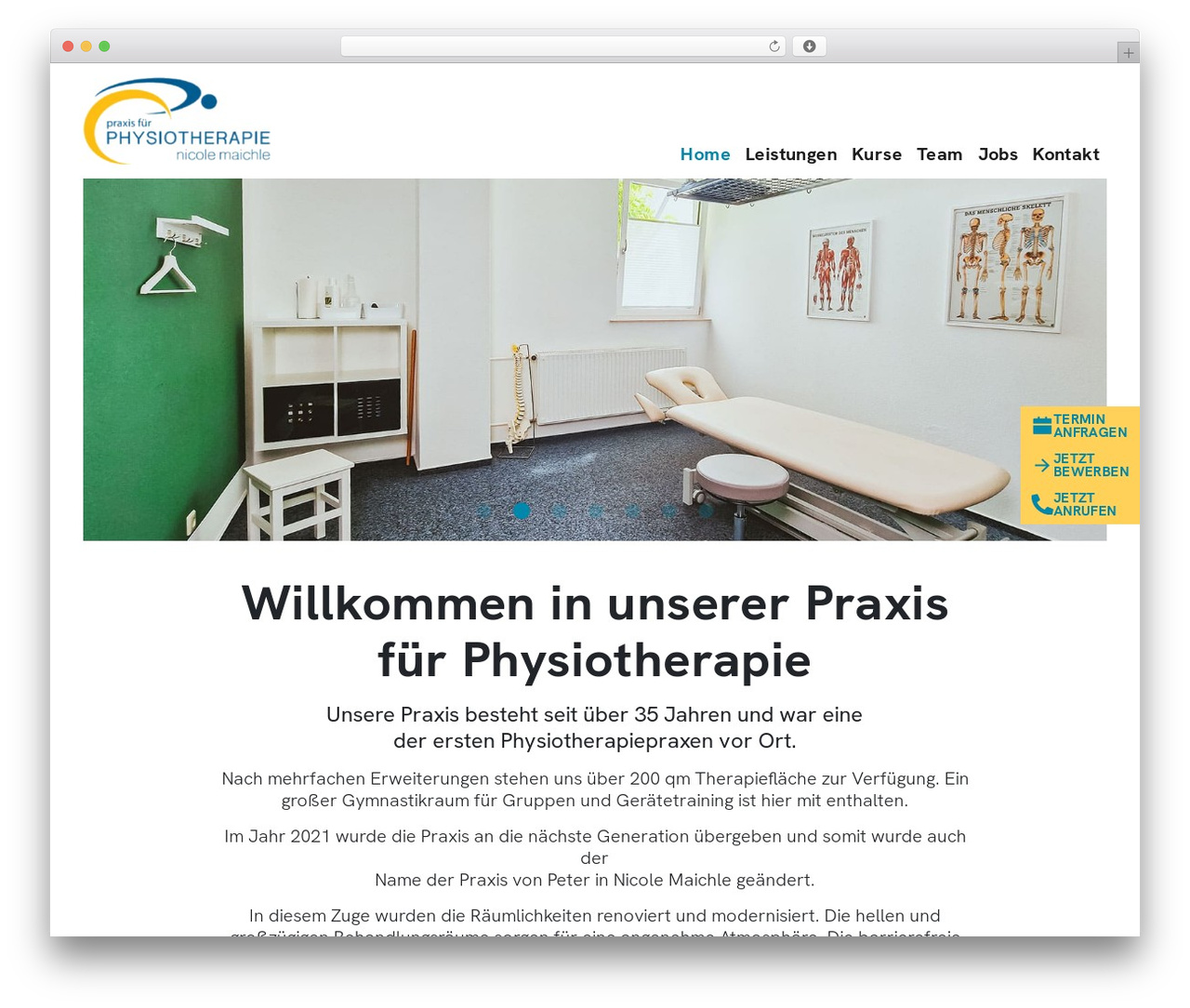 WordPress theme DmindProject - maichle-physio.de