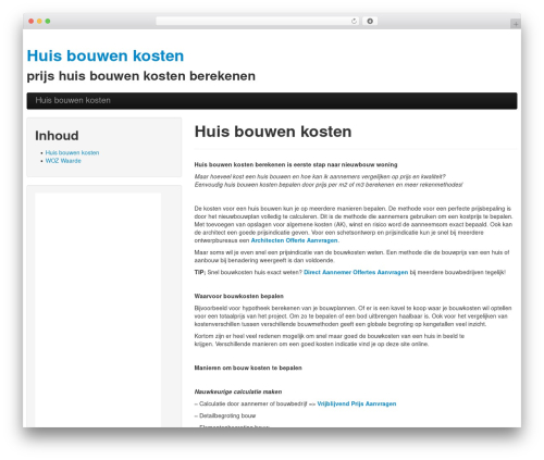 WordPress theme The Bootstrap - huisbouwenkosten.nl WordPress theme The Bootstrap - huisbouwenkosten.nl