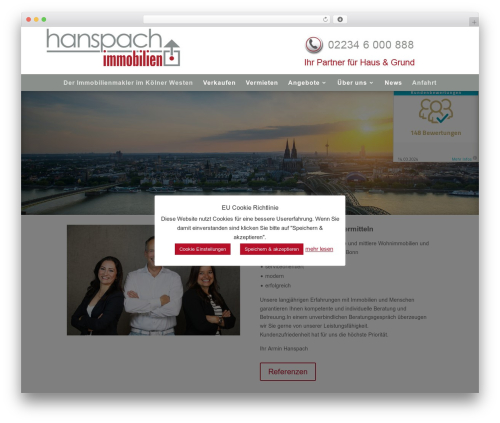 WordPress website template Divi - hanspachimmo.de