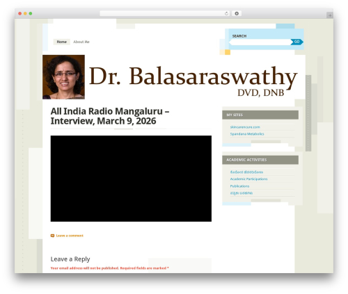 Splendio WordPress theme - balasaraswathy.in