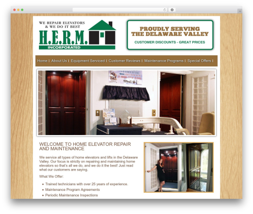 WordPress theme Builder - homeelevatorrepair.com