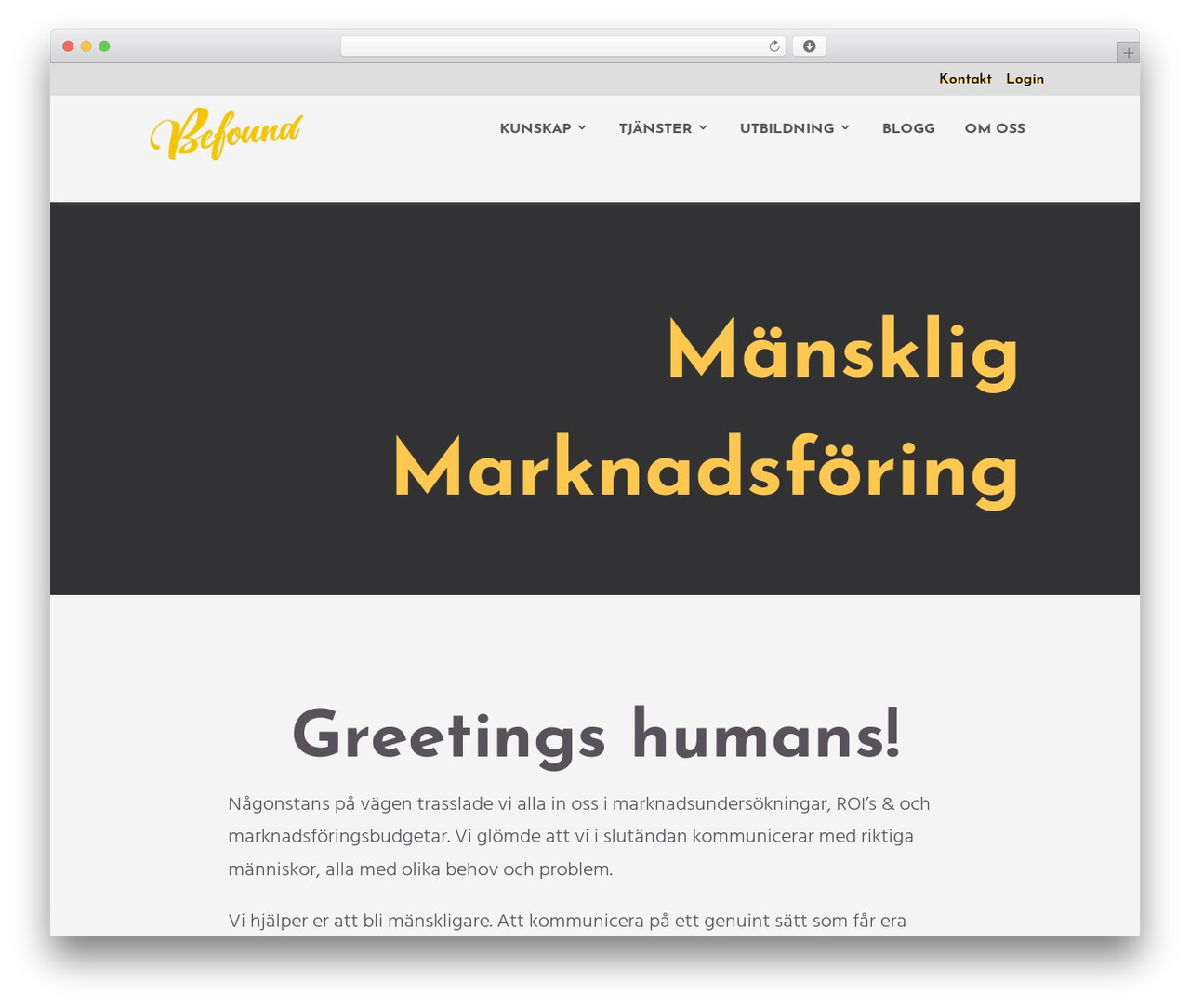 WordPress theme Divi - befound.se WordPress theme Divi - befound.se