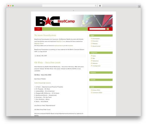 Blix WordPress theme - beatcamp.de