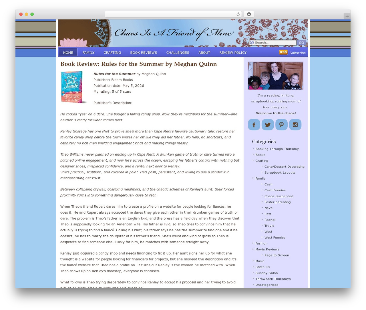 Devart WordPress website theme - chaosisafriendofmine.com