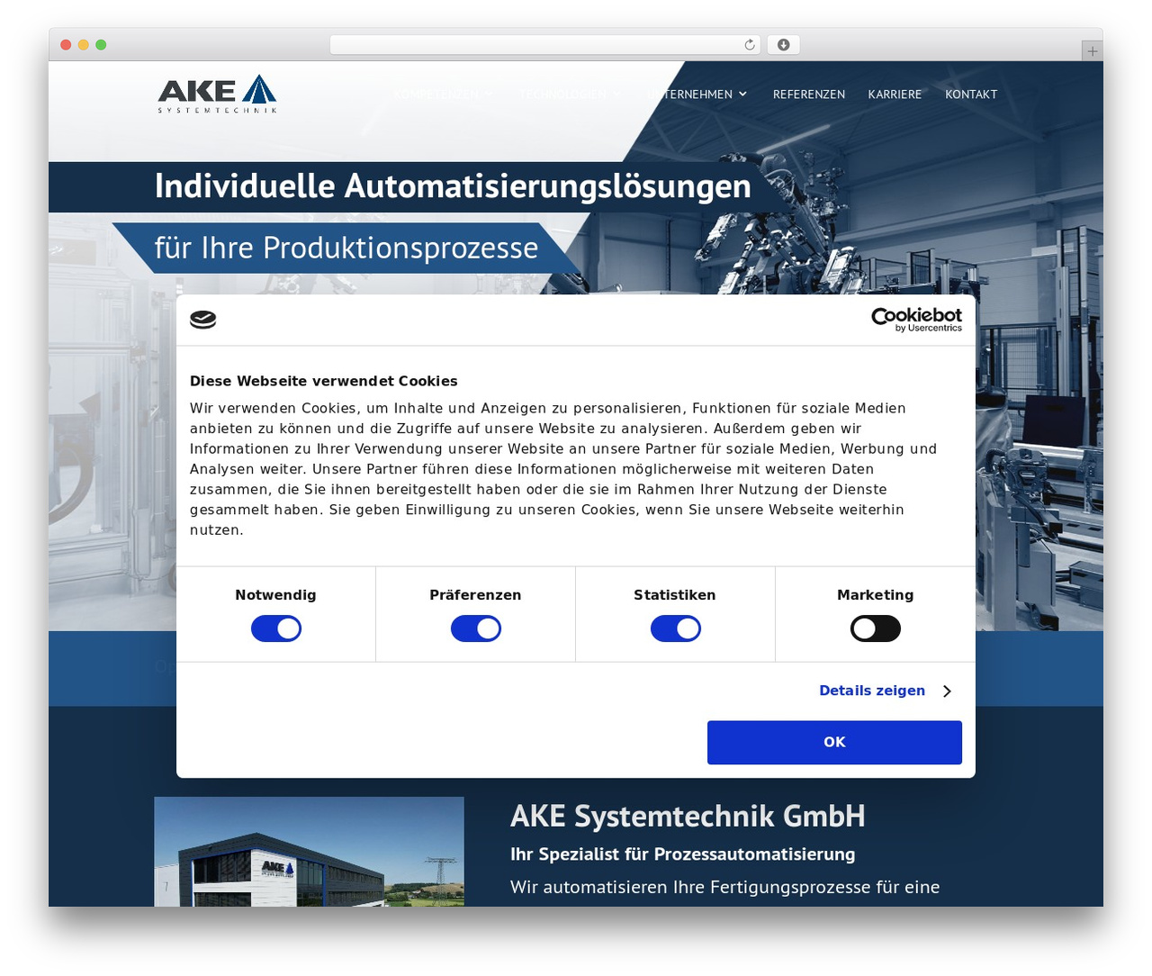 AKE Systemtechnik GmbH theme WordPress - ake-systemtechnik.com