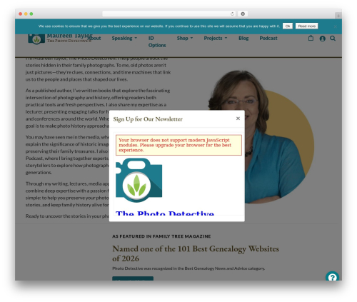 DuckDiverFramework theme WordPress - maureentaylor.com