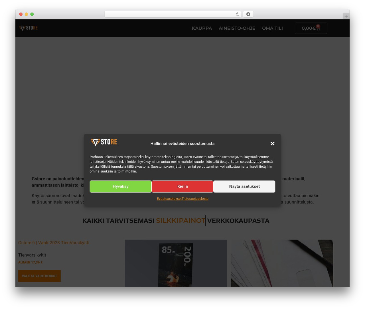 Hello Elementor WordPress store theme - www.gstore.fi