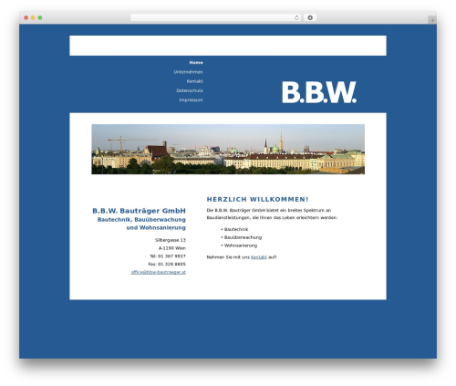 hyperwork theme #4 WordPress website theme - bbw-bautraeger.at