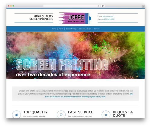 Livewire WordPress theme - jofreadvertising.com