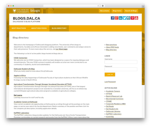 Megalithe WordPress blog theme - blogs.dal.ca