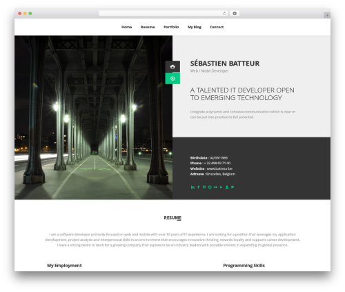 Vcard Theme theme WordPress - batteur.be Vcard Theme theme WordPress - batteur.be