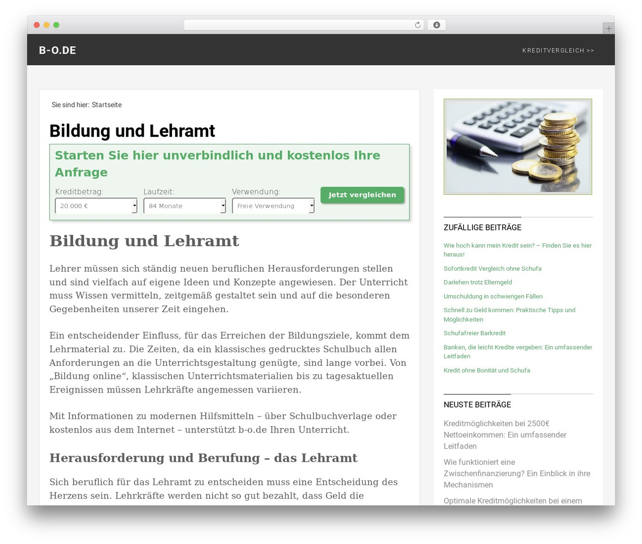 Vegeta WordPress theme - b-o.de