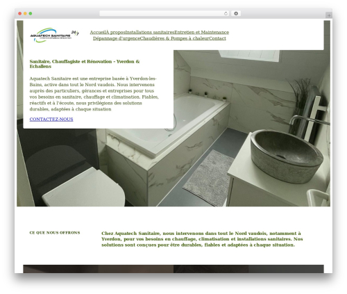 WordPress website theme Fixmate - aquatechsanitaire.ch