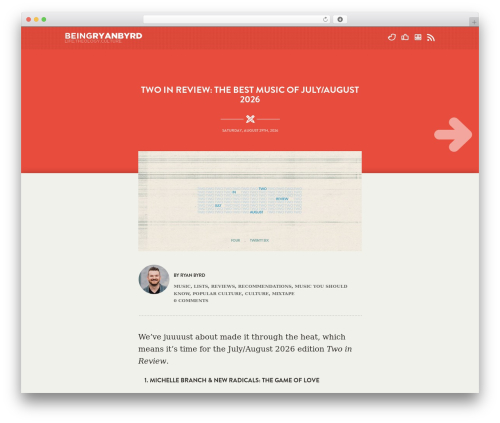 WordPress website theme WP Compose - beingryanbyrd.com